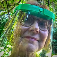 Face shield / Losing Our Marbles? Coping with the News / Karen McCann / EnjoyLivingAbroad.com